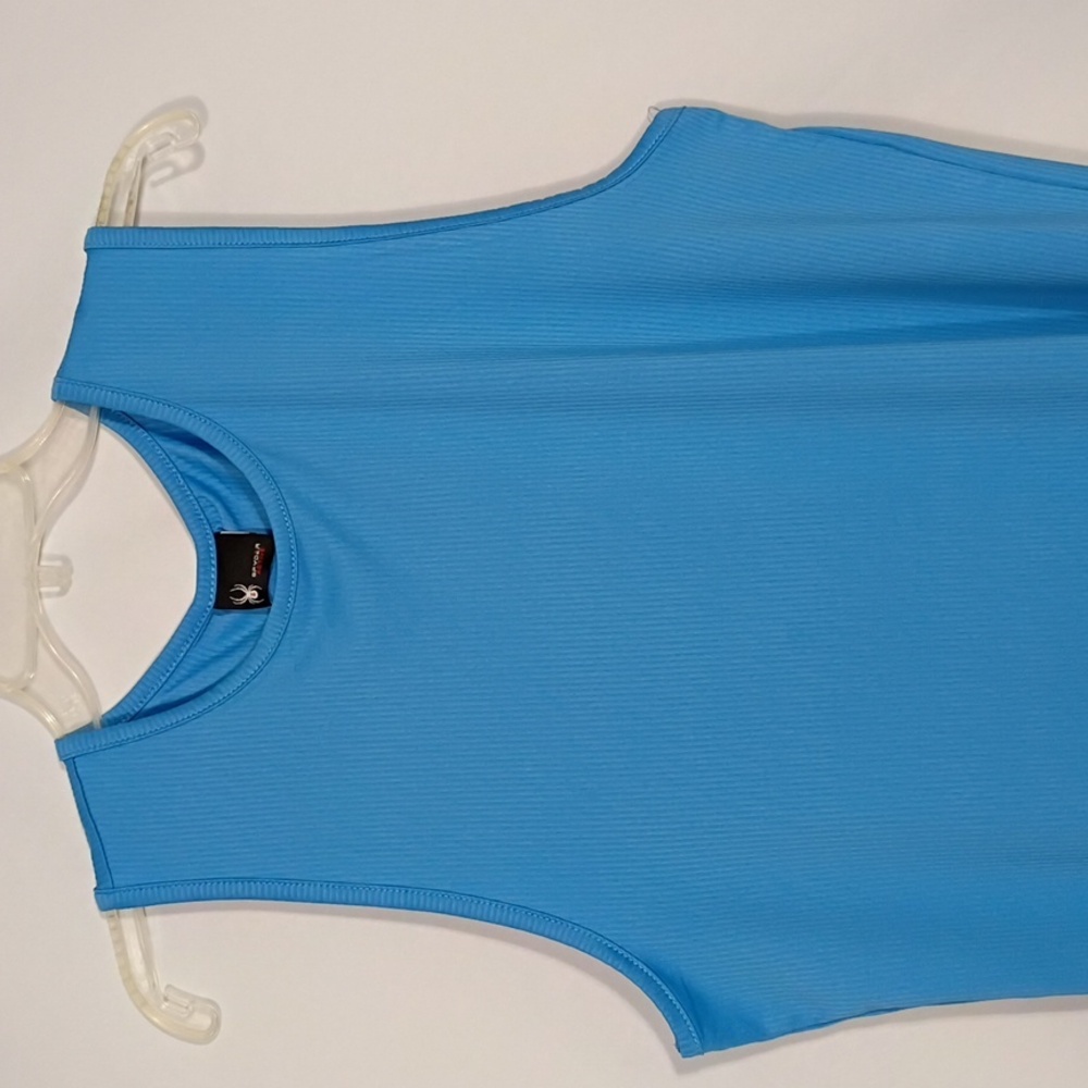 NWT Spyder Active Tranquil Blue Jersey Tank Mens Size Small - Picture 3 of 8